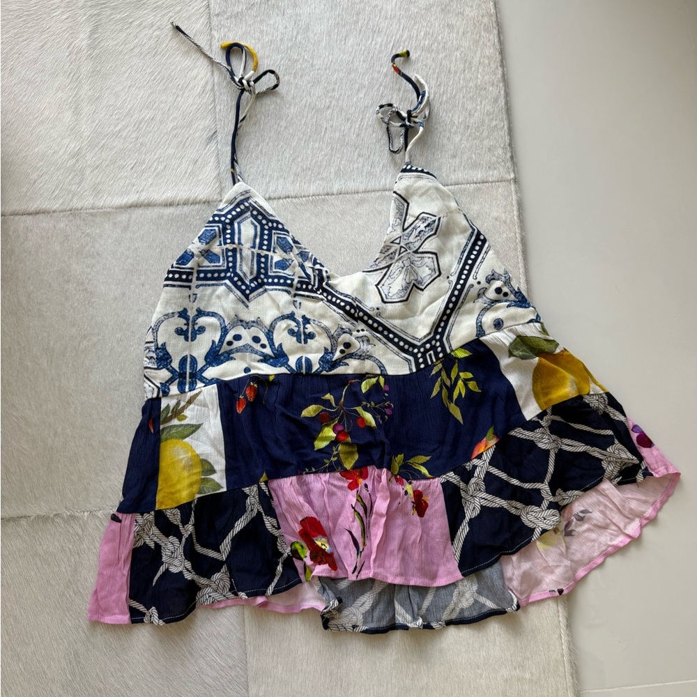 Desigual Multicolor Patterned Top NWT - image 1